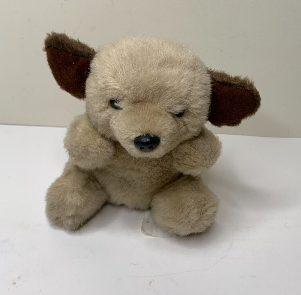 Vintage Chosun International Puppy Dog Plush 7" Tan Brown Non Working